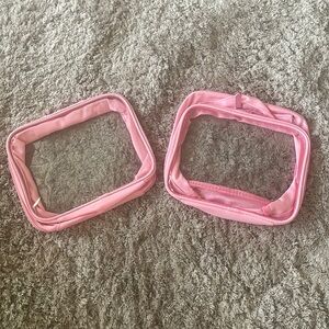 Two clear makeup bags 💄